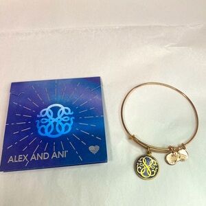 🔴⬇️ ALEX AND ANI Northern light aurora rose gold bracelet ✨ good energy ⭐️
